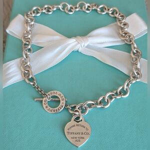 T&Co Heart tag toggle link necklace